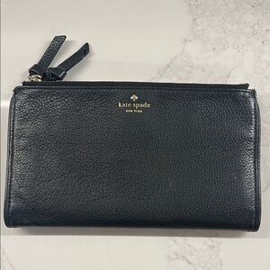 Kate Spade Black Pebbled Leather Wallet